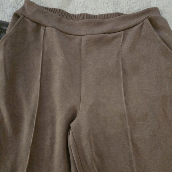 Stylish Brown Wide-Leg Scoop Pants - Large - Picture 3 of 7